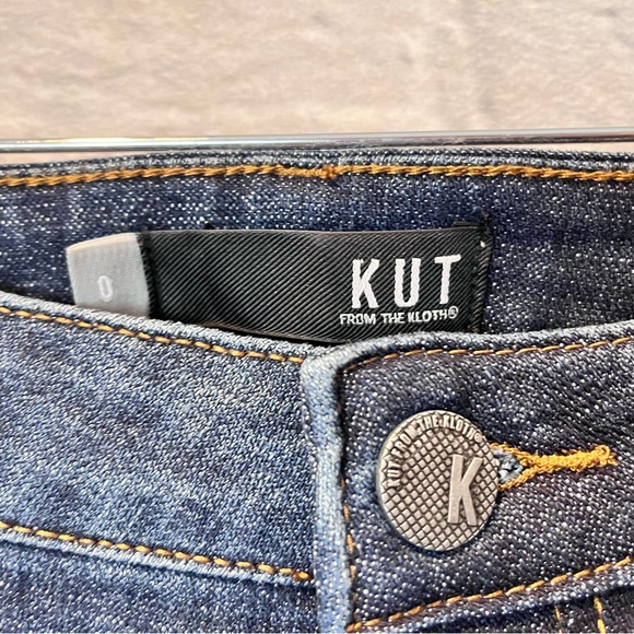 Nwt Kut from the Kloth Size 0 Catherine BoyFriend Fit Blue Wash Jeans - Picture 8 of 13